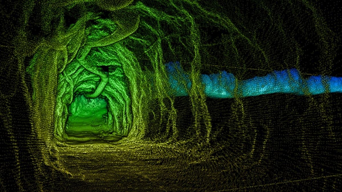 Сканирование подземных горных работ