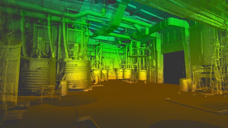 Сканирование промышленных помещений и заводов