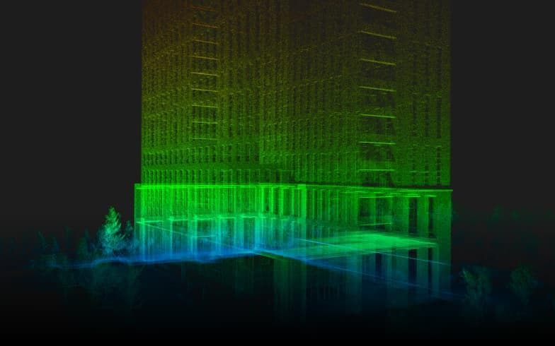 Сканирование фасадов зданий